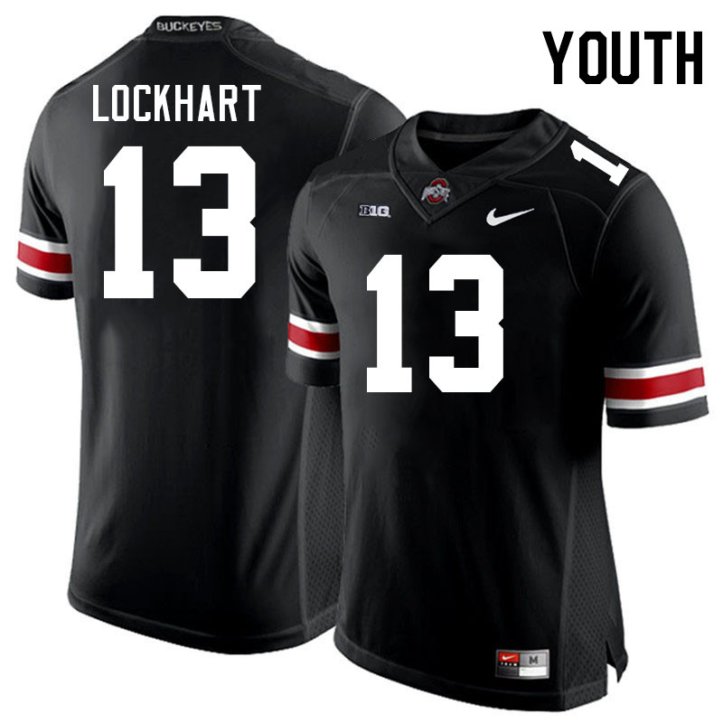 Youth #13 Miles Lockhart Ohio State Buckeyes College Football Jerseys Stitched-Black